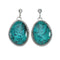 Native American Turquoise Sterling Silver Post Earrings X10150